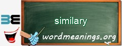 WordMeaning blackboard for similary